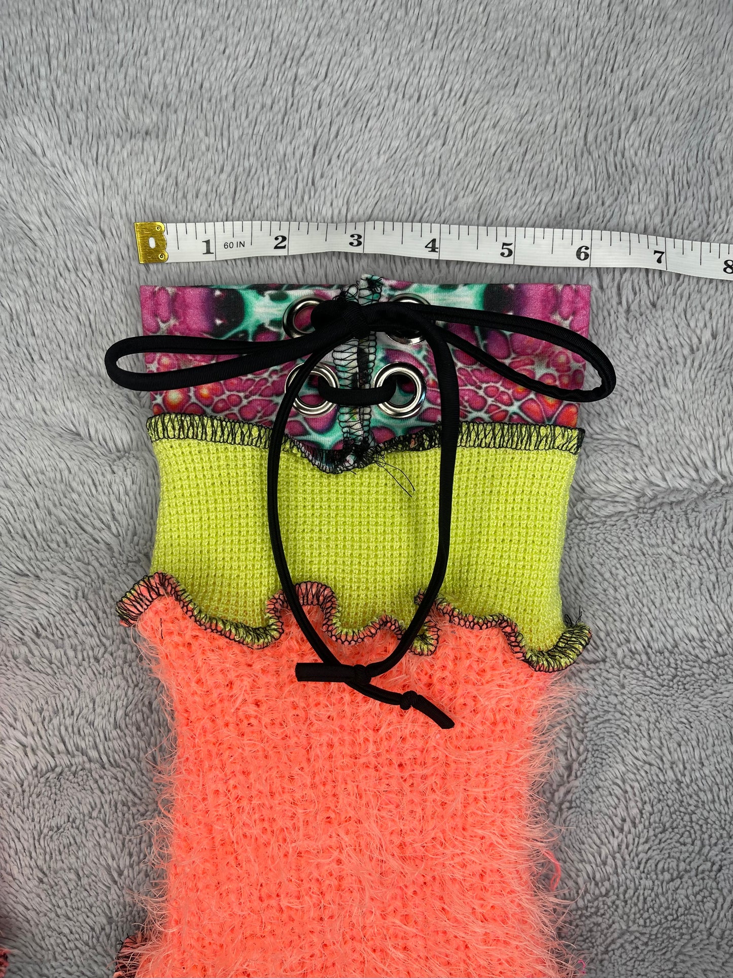 Fuzzy Peach Mushroom Griztronics Sweater and Leg Warmer Set