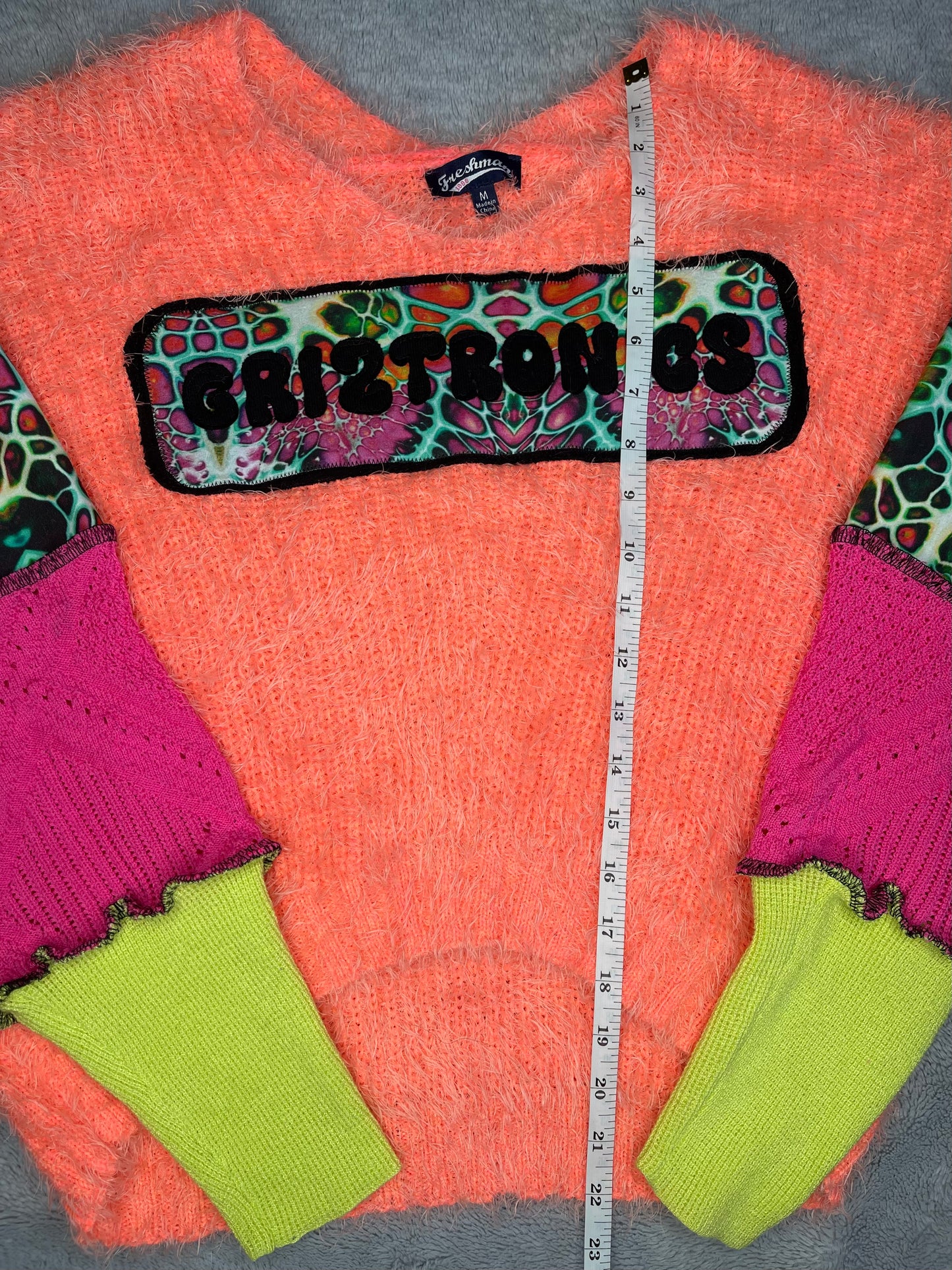 Fuzzy Peach Mushroom Griztronics Sweater and Leg Warmer Set