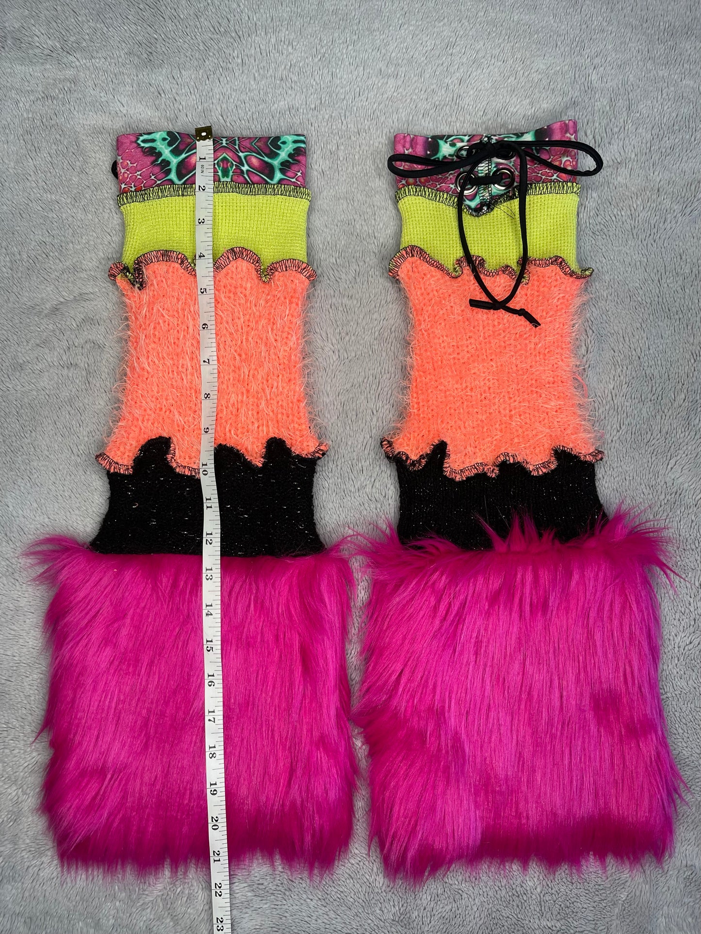 Fuzzy Peach Mushroom Griztronics Sweater and Leg Warmer Set
