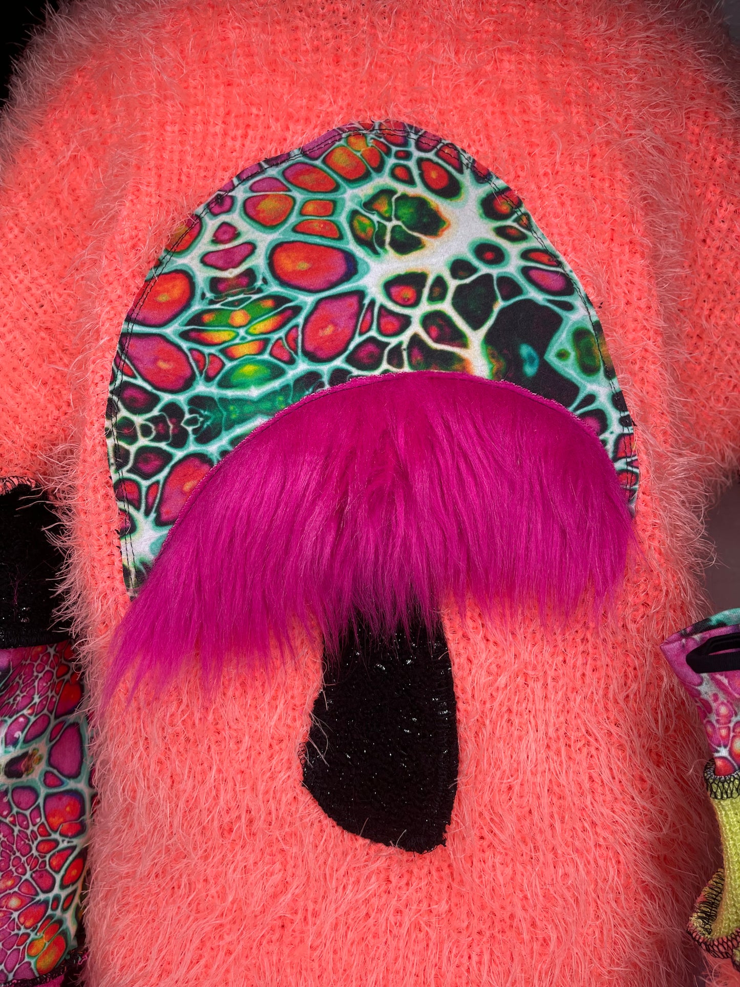 Fuzzy Peach Mushroom Griztronics Sweater and Leg Warmer Set