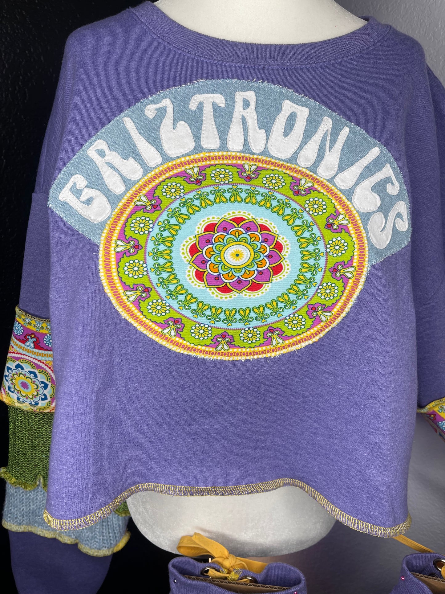 Cosmic Periwinkle Mandala Griztronics Sweater and Leg Warmer Set