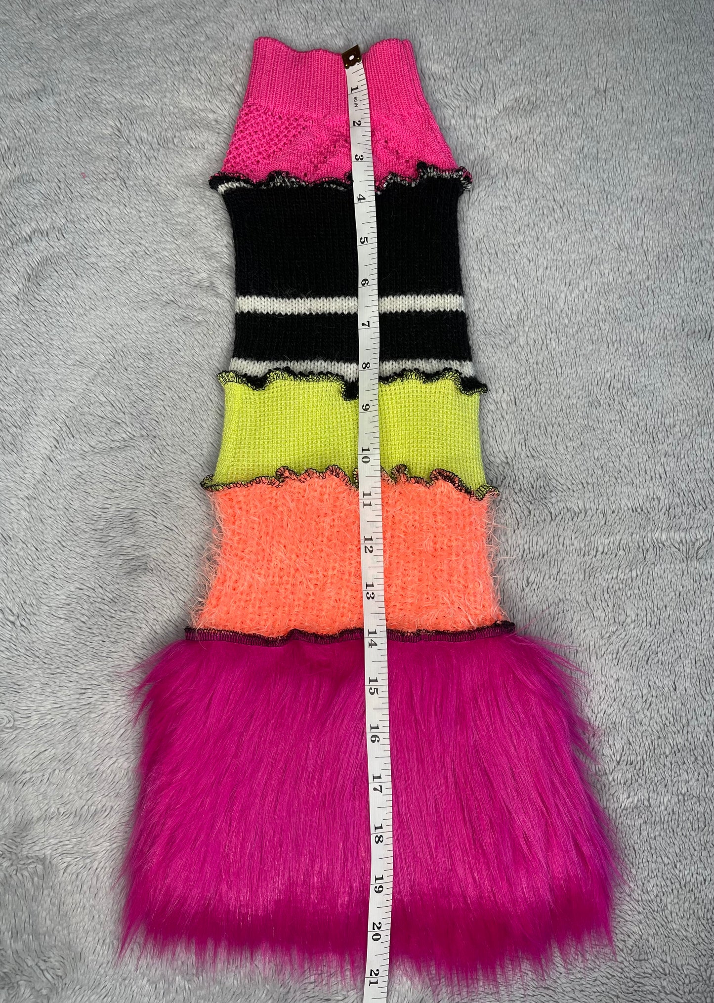 Neon Yellow Griztronics Mushroom Top With Leg Warmers Set