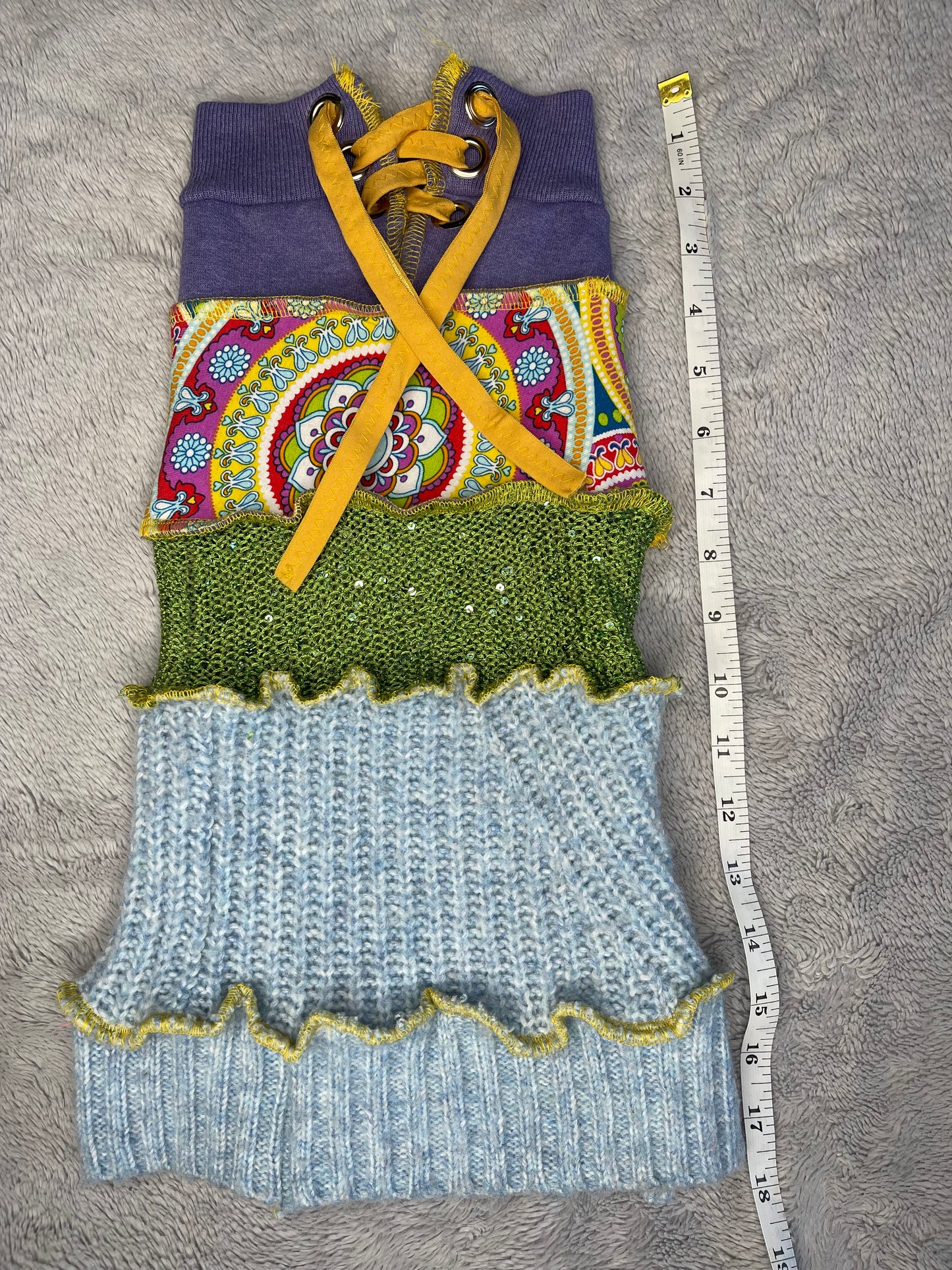 Cosmic Periwinkle Mandala Griztronics Sweater and Leg Warmer Set